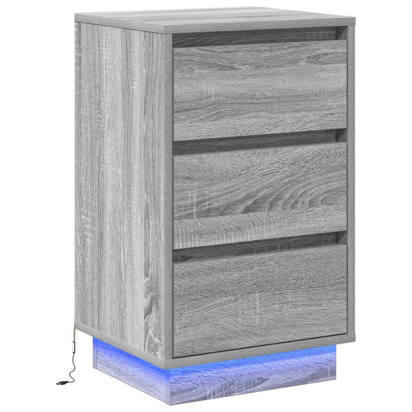 Armadio da Notte Grigio 39 x 34,5 x 65 cm Legno multistrato