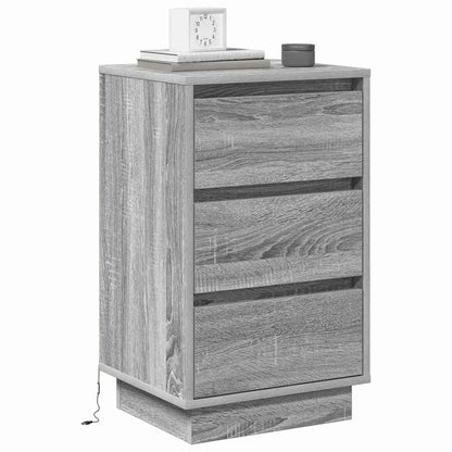 Armadio da Notte Grigio 39 x 34,5 x 65 cm Legno multistrato
