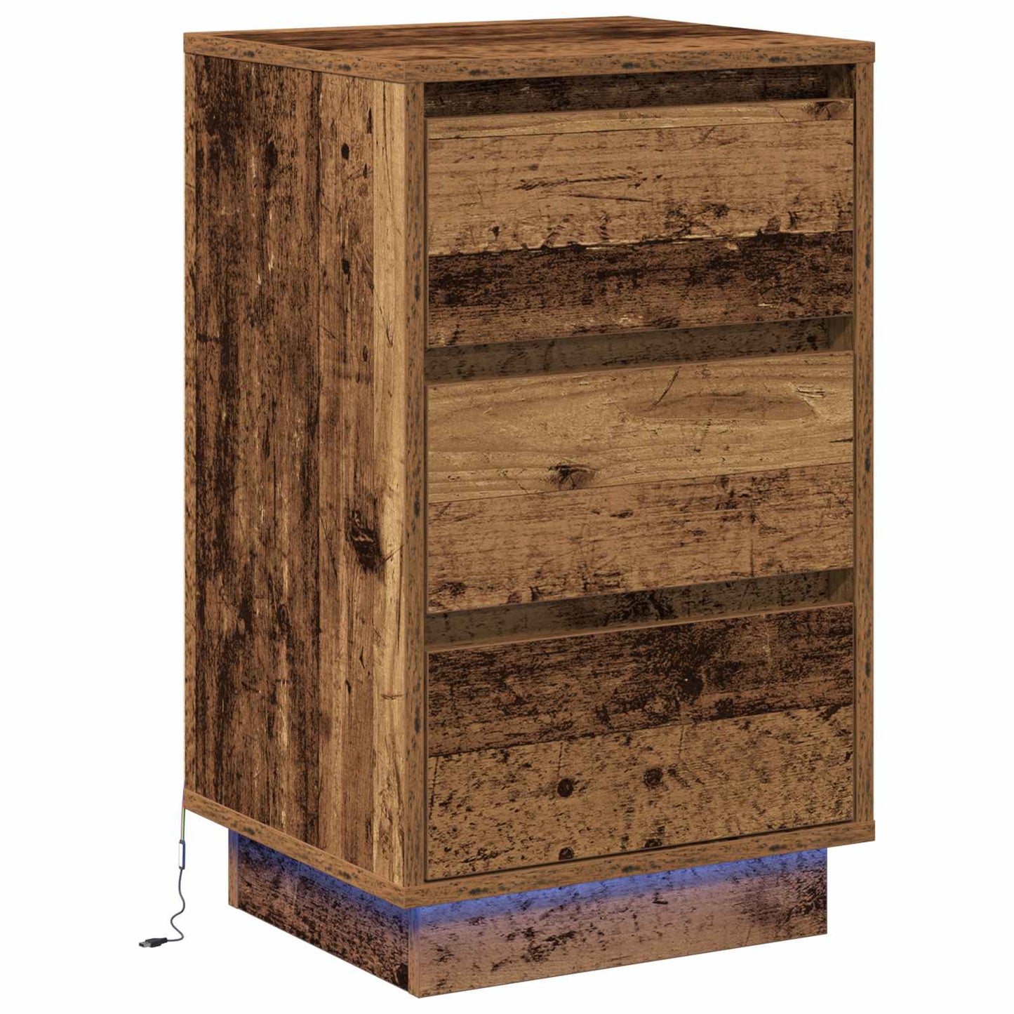 Armadio da Notte con cassetto Legno vecchio 39 x 34,5 x 65 cm