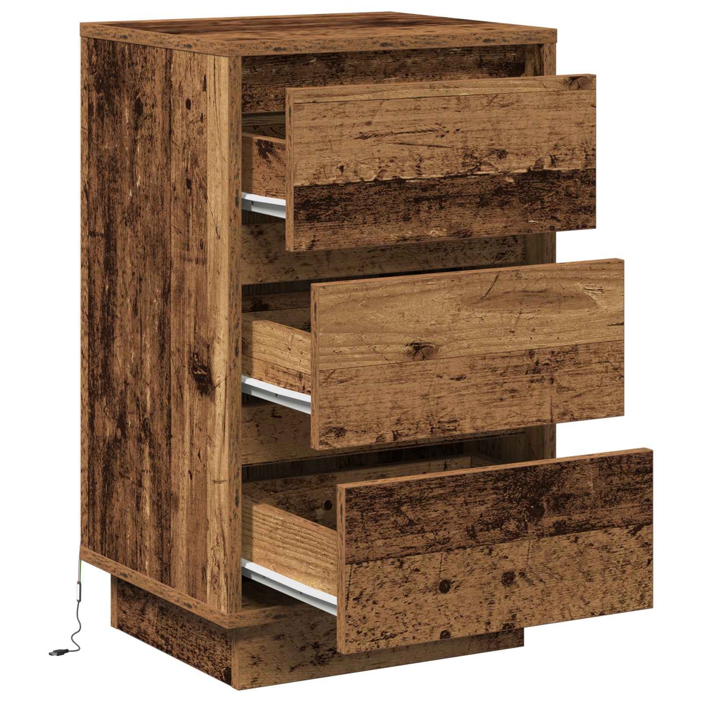 Armadio da Notte con cassetto Legno vecchio 39 x 34,5 x 65 cm