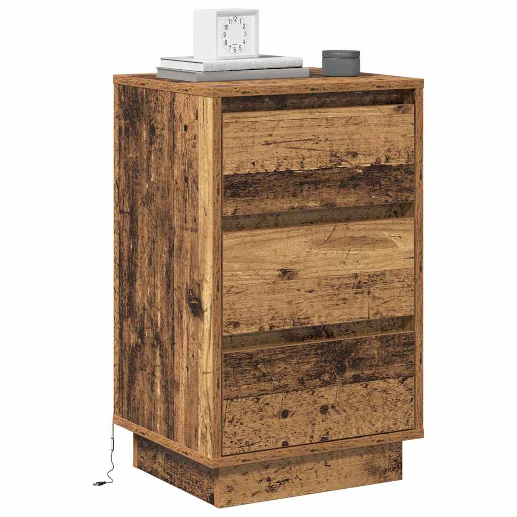 Armadio da Notte con cassetto Legno vecchio 39 x 34,5 x 65 cm