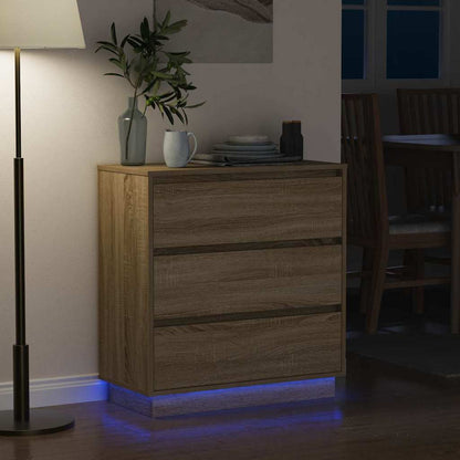 Armadio da Notte con cassetto Rovere Sonoma 71 x 34,5 x 75 cm