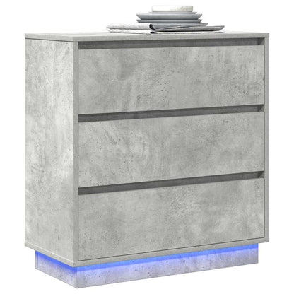 Armadio da Notte con cassetto Grigio cemento 71 x 34,5 x 75 cm