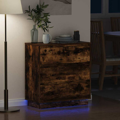 Armadio da Notte con cassetto Rovere fumÃƒÂ© 71 x 34,5 x 75 cm