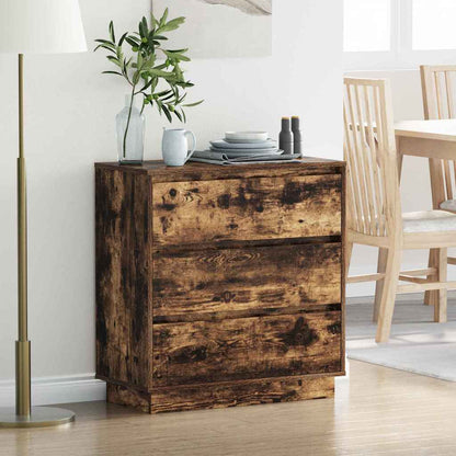 Armadio da Notte con cassetto Rovere fumÃƒÂ© 71 x 34,5 x 75 cm