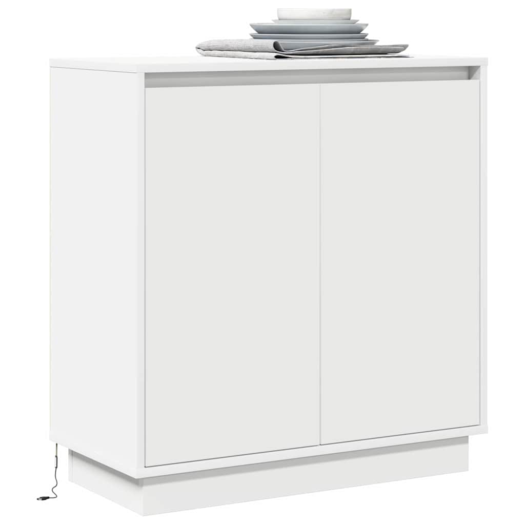 Madia LED con porta Bianco 71 x 34,5 x 75 cm Legno multistrato