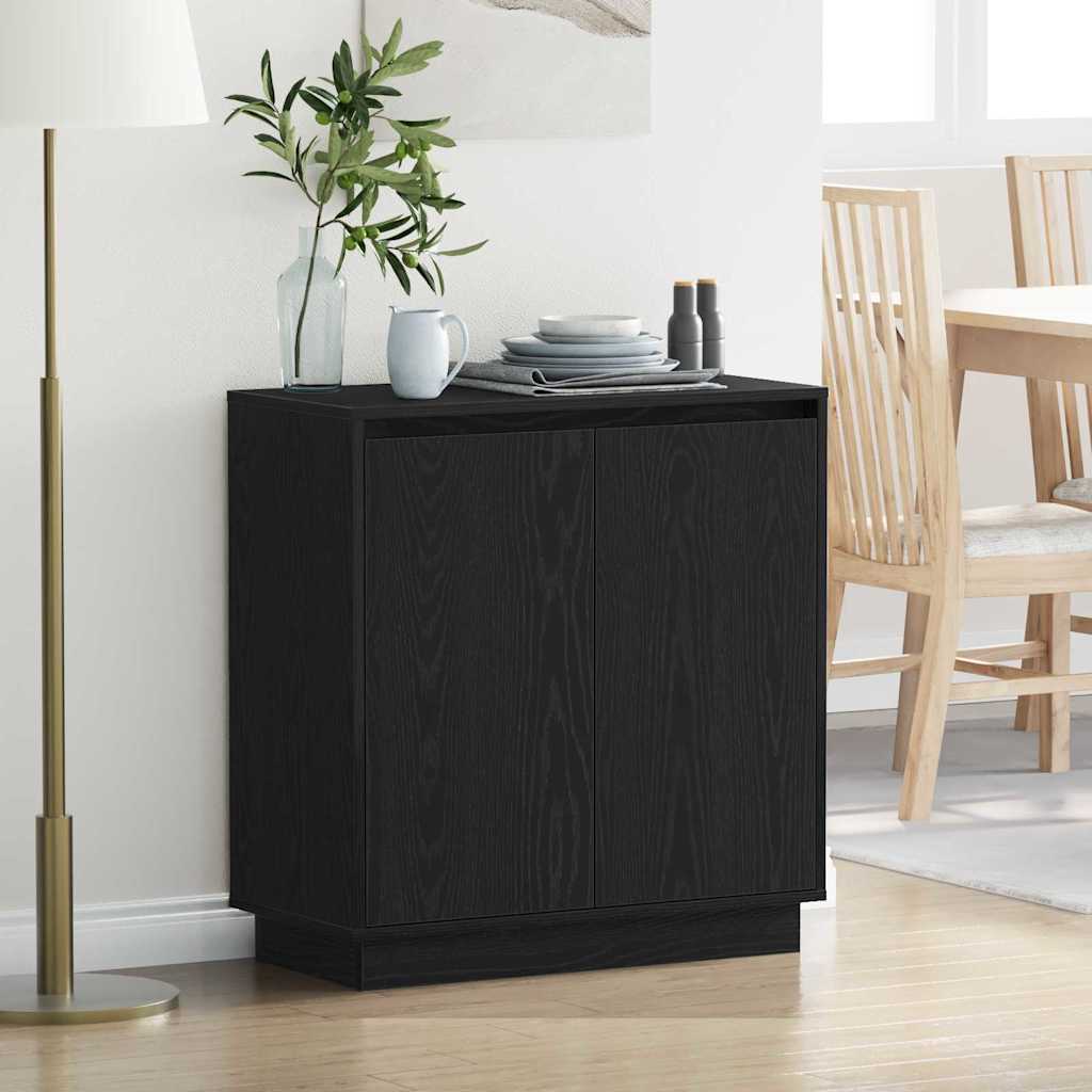 Credenza Rovere Nero 71 x 34.5 x 75 cm Legno multistrato