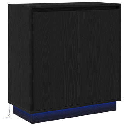 Credenza Rovere Nero 71 x 34.5 x 75 cm Legno multistrato