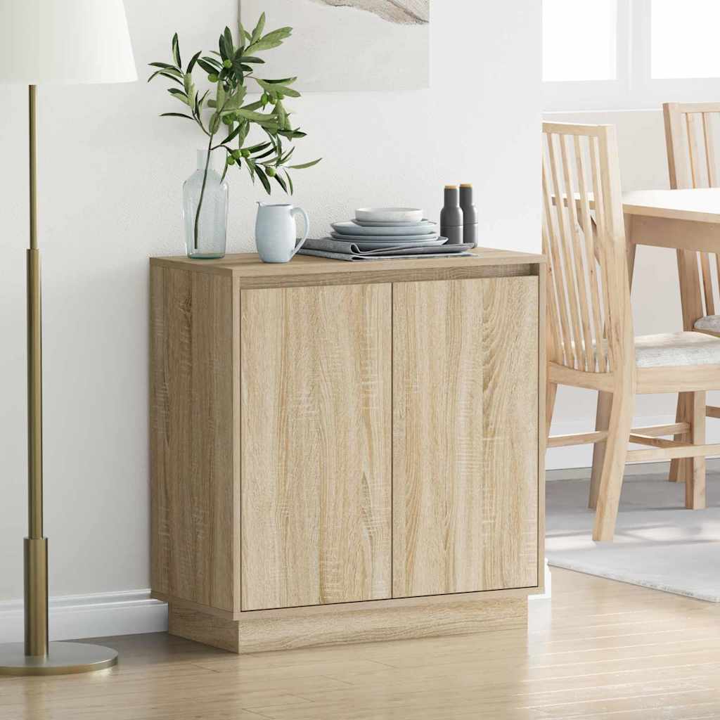 Madia LED Rovere Sonoma 71 x 34,5 x 75 cm Legno multistrato