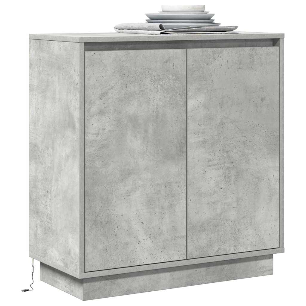 Madia LED Grigio cemento 71 x 34,5 x 75 cm Legno multistrato