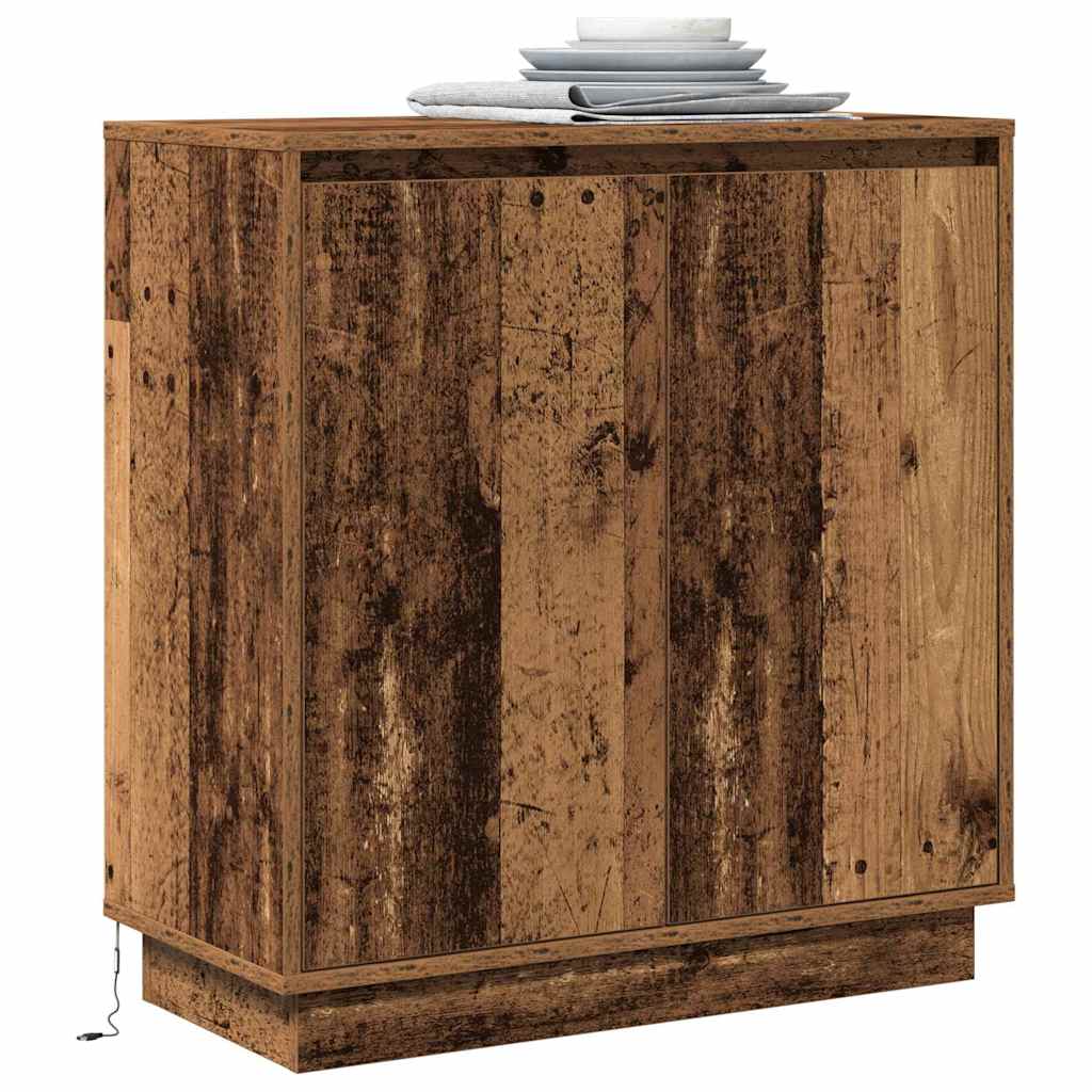 Madia LED Legno vecchio 71 x 34,5 x 75 cm Legno multistrato