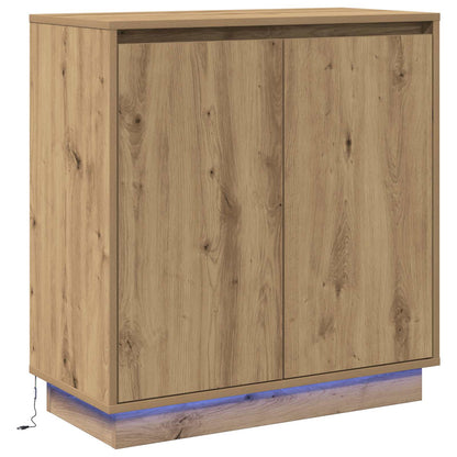 Madia LED con lo scaffale Rovere artigianale 71 x 34,5 x 75 cm