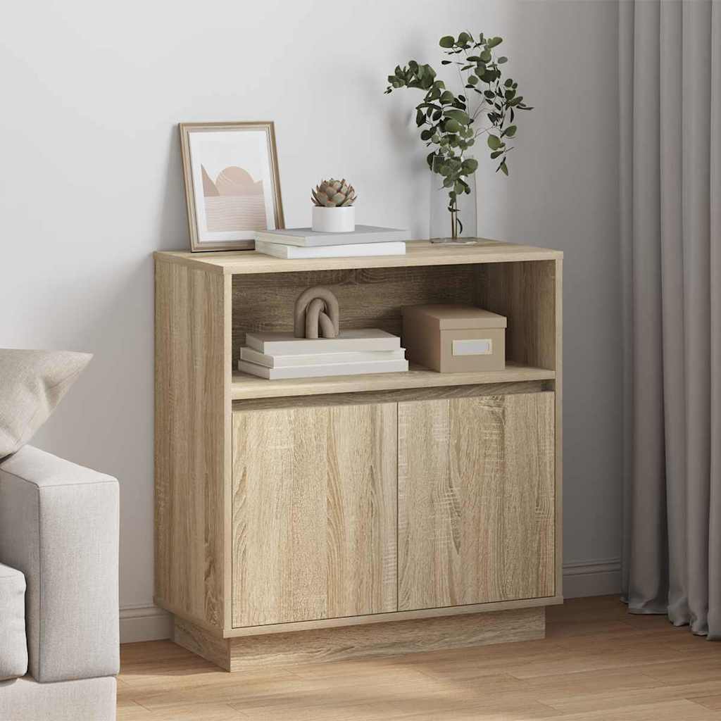 Madia LED Rovere Sonoma 71 x 34,5 x 75 cm Legno multistrato