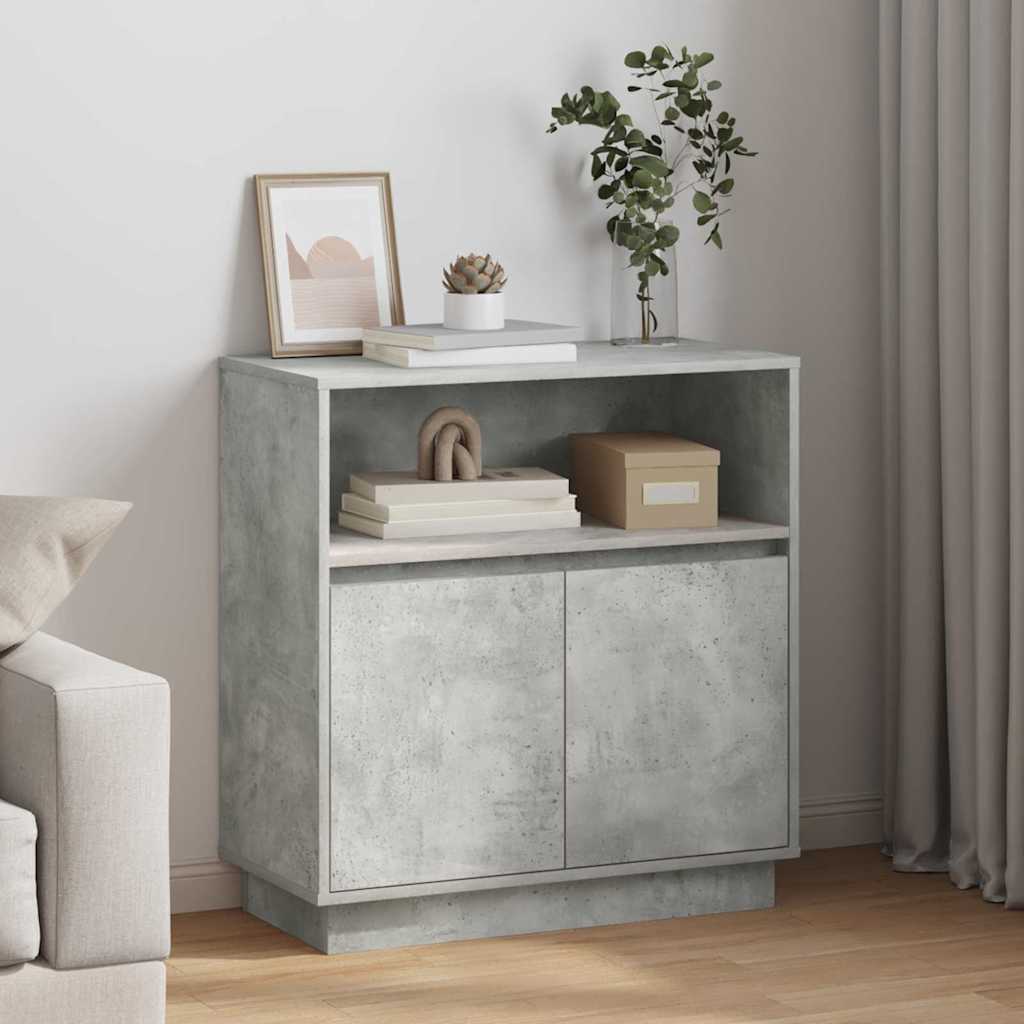Madia LED Grigio cemento 71 x 34,5 x 75 cm Legno multistrato