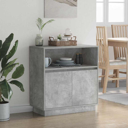 Madia LED Grigio cemento 71 x 34,5 x 75 cm Legno multistrato