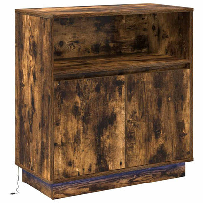 Madia LED Rovere fumÃ© 71 x 34,5 x 75 cm Legno multistrato