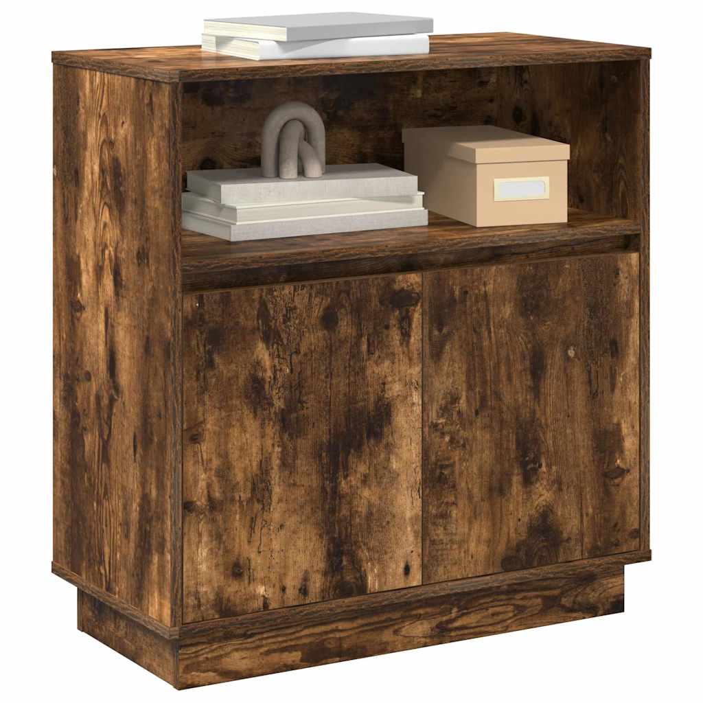 Madia LED Rovere fumÃ© 71 x 34,5 x 75 cm Legno multistrato