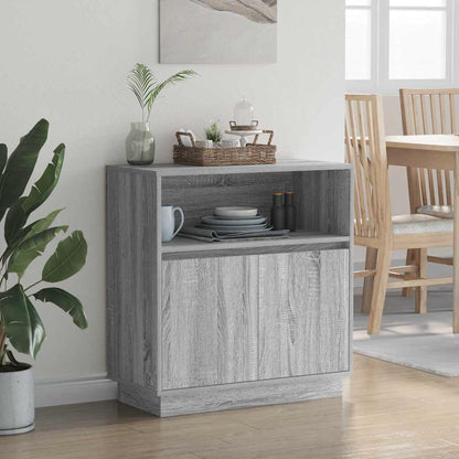 Madia LED Grigio Sonoma 71 x 34,5 x 75 cm Legno multistrato