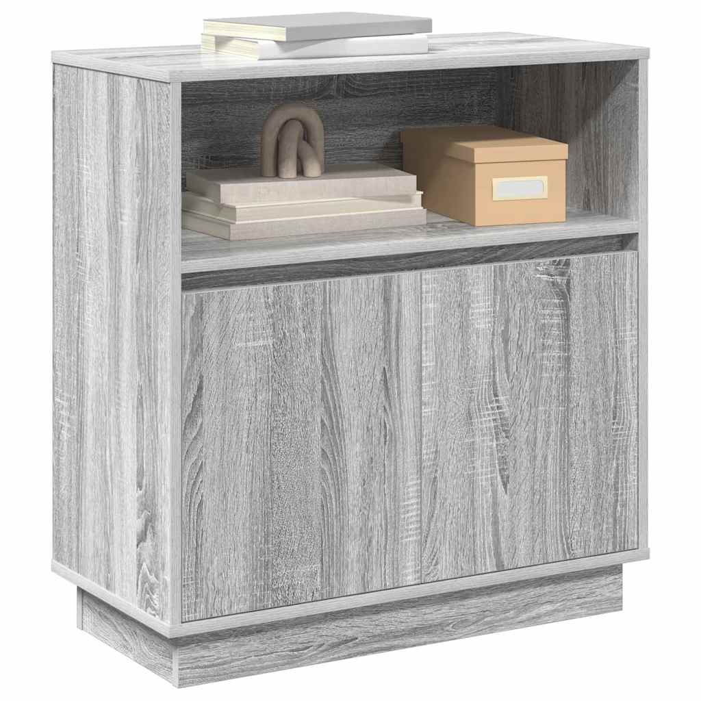 Madia LED Grigio Sonoma 71 x 34,5 x 75 cm Legno multistrato