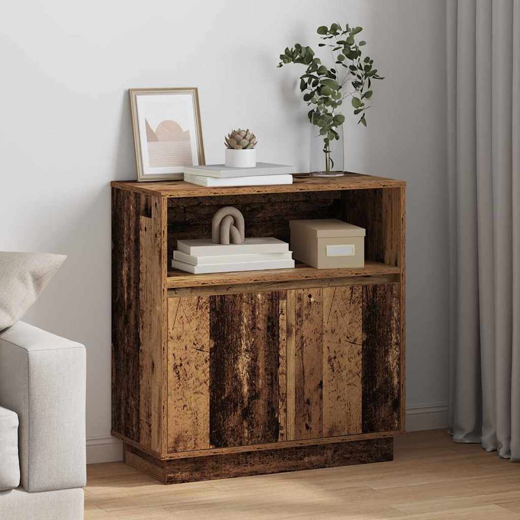 Madia LED Legno vecchio 71 x 34,5 x 75 cm Legno multistrato
