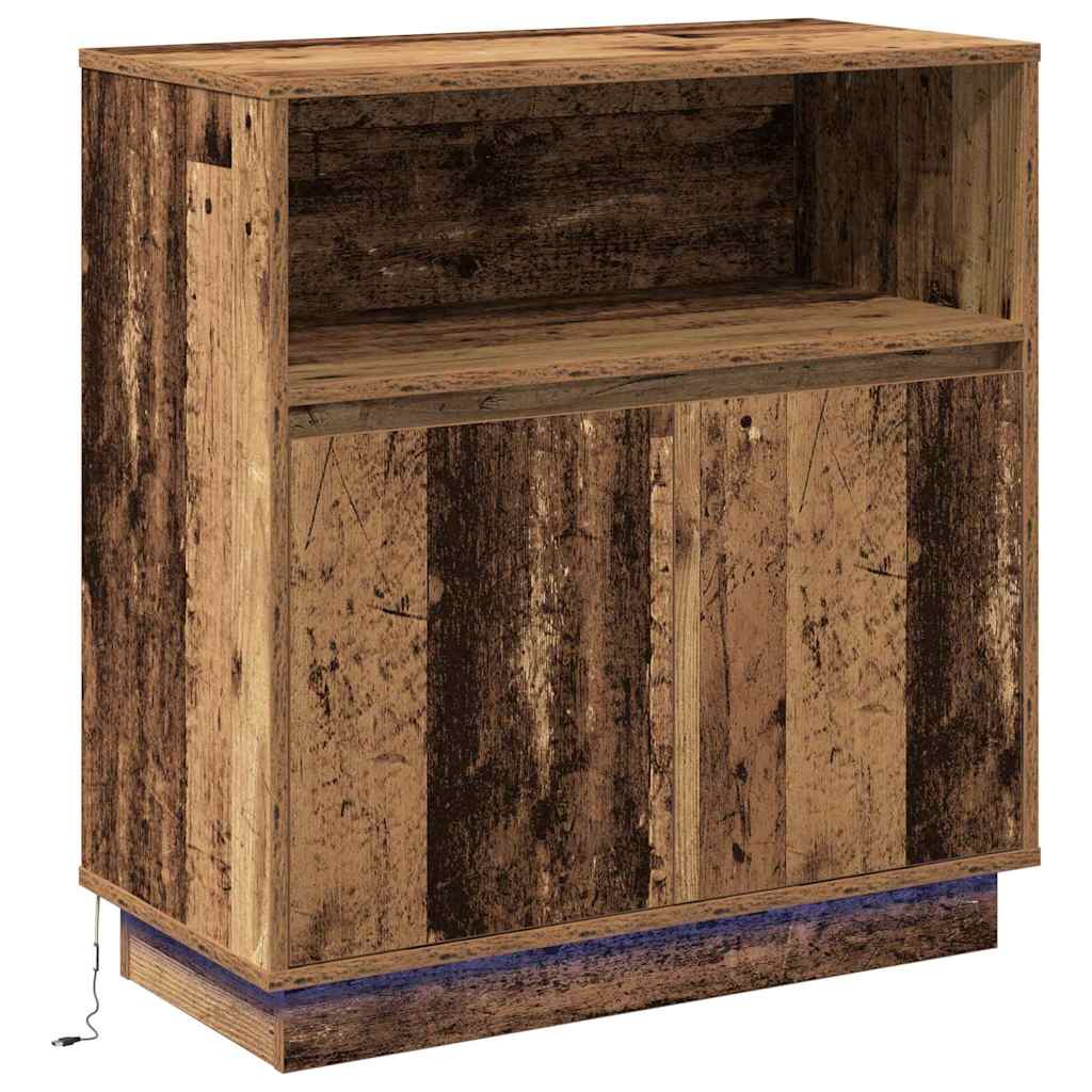 Madia LED Legno vecchio 71 x 34,5 x 75 cm Legno multistrato