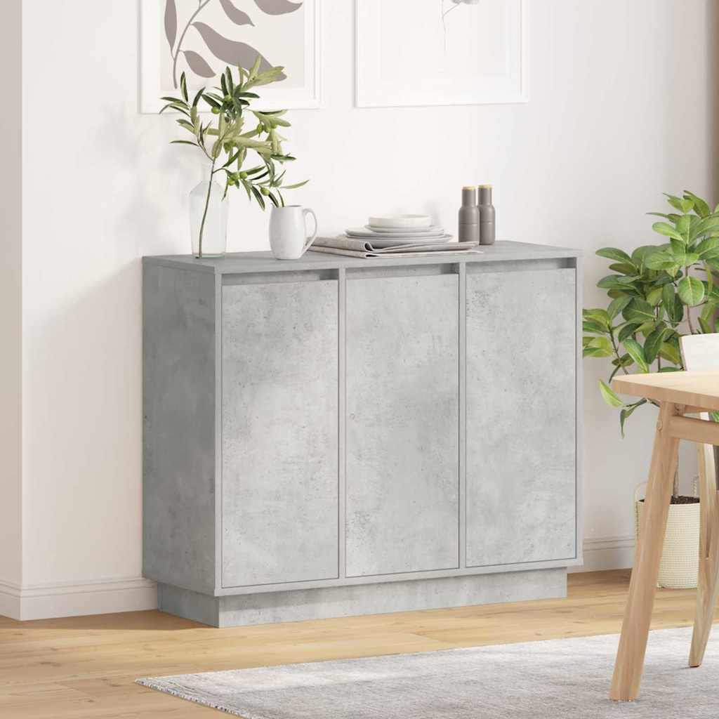 Madia LED Grigio cemento 90 x 32 x 75 cm Legno multistrato