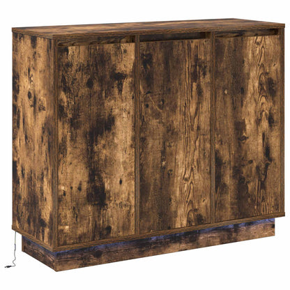 Madia LED Rovere fumÃ© 90 x 32 x 75 cm Legno multistrato