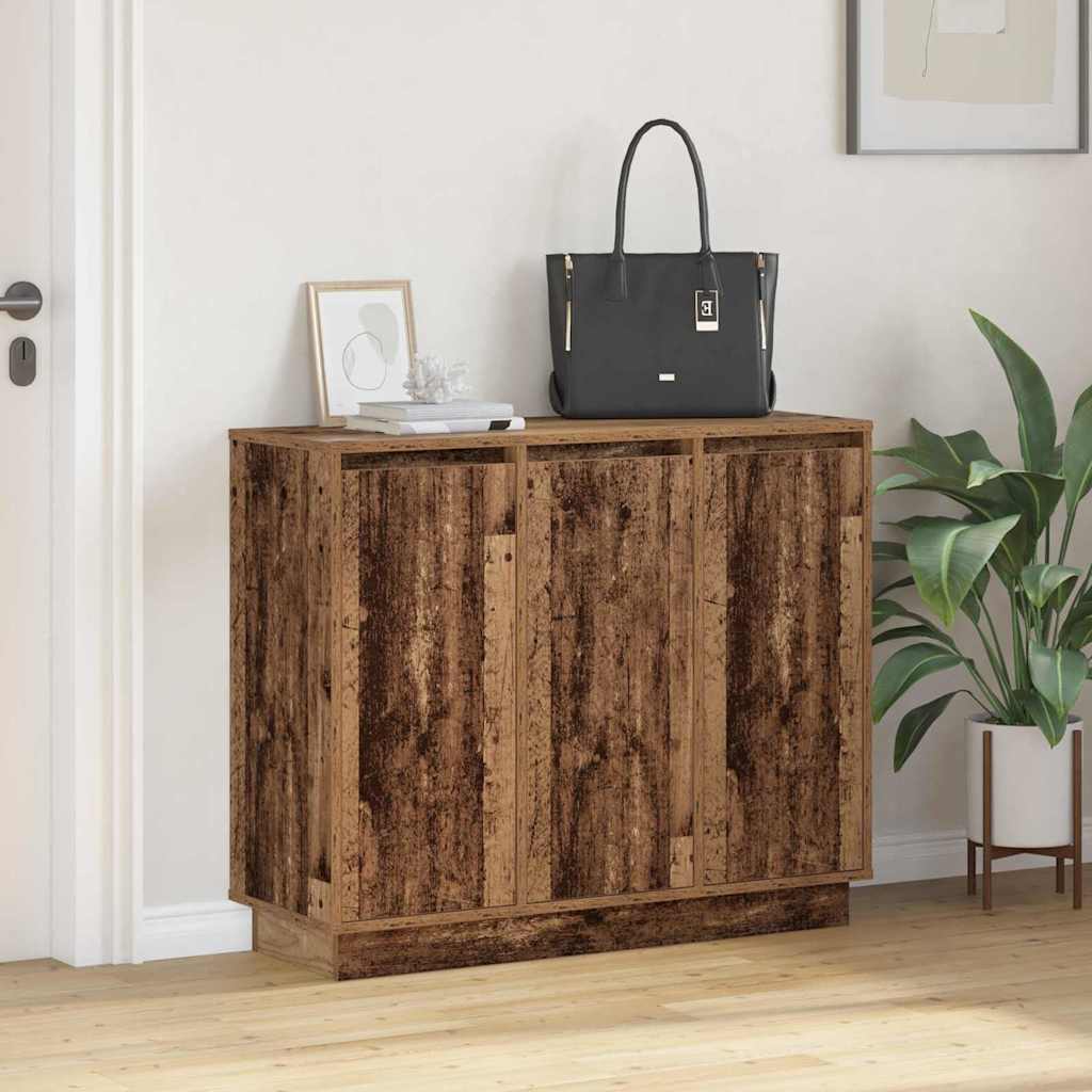 Madia LED Legno vecchio 90 x 32 x 75 cm Legno multistrato