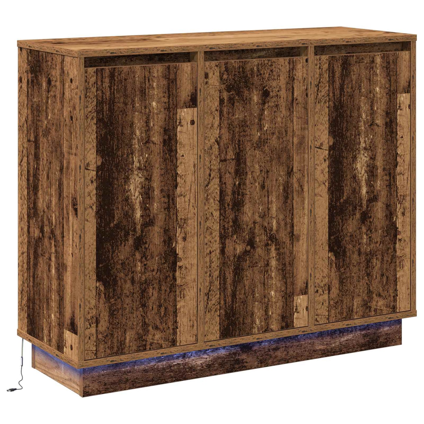 Madia LED Legno vecchio 90 x 32 x 75 cm Legno multistrato