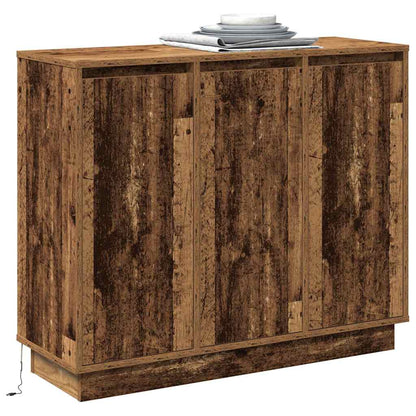 Madia LED Legno vecchio 90 x 32 x 75 cm Legno multistrato