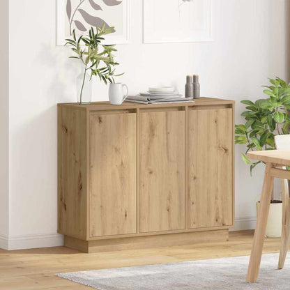 Madia LED Rovere artigianale 90 x 32 x 75 cm Legno multistrato