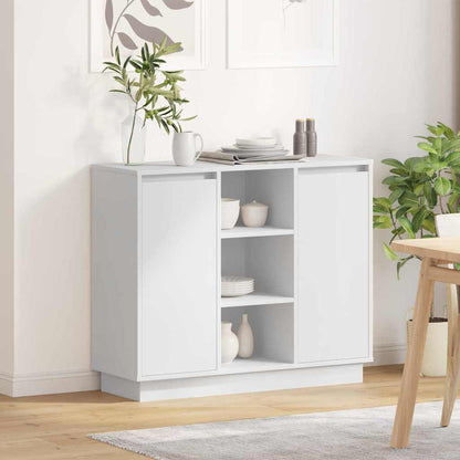 Madia LED Bianco 90 x 32 x 75 cm Legno multistrato