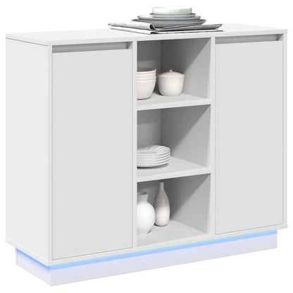 Madia LED Bianco 90 x 32 x 75 cm Legno multistrato