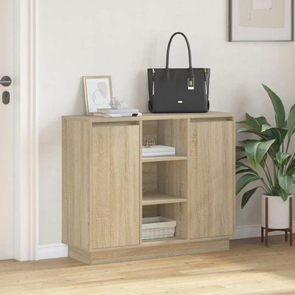 Madia LED Rovere Sonoma 90 x 32 x 75 cm Legno multistrato