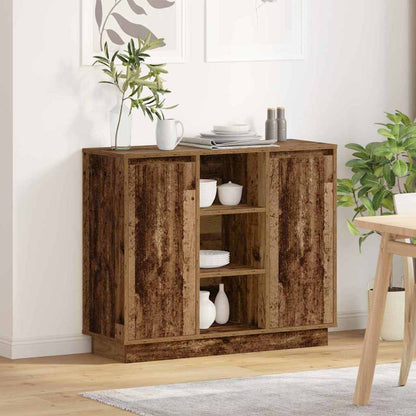 Madia LED Legno vecchio 90 x 32 x 75 cm Legno multistrato
