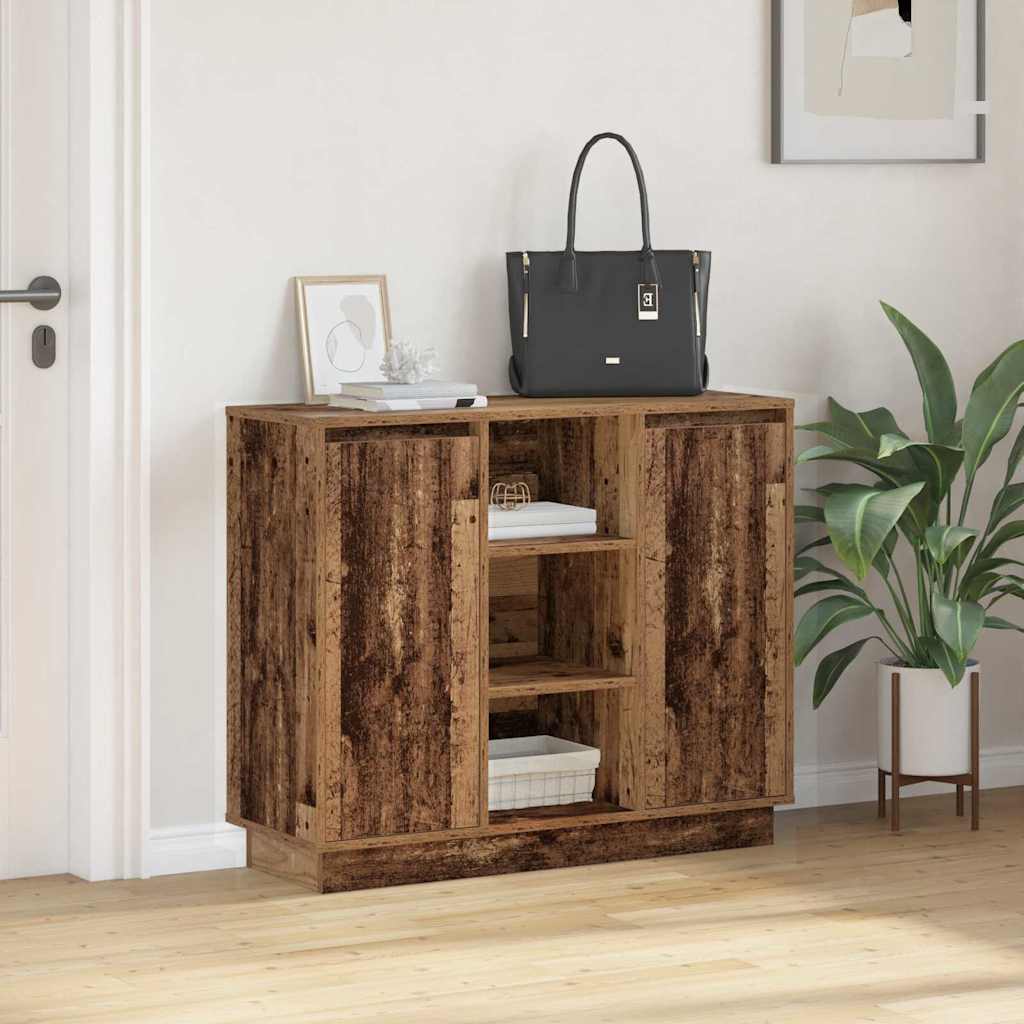 Madia LED Legno vecchio 90 x 32 x 75 cm Legno multistrato