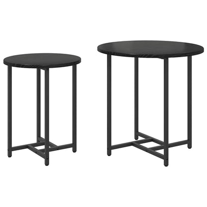 Set tavolini 2 pcs Rovere Nero