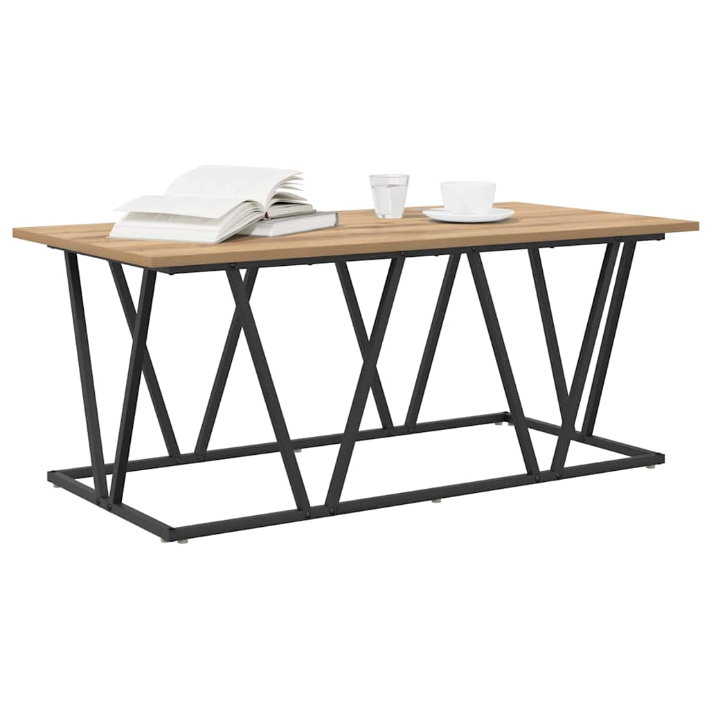 Tavolino da salotto Rovere artigianale 100 x 50 x 40 cm