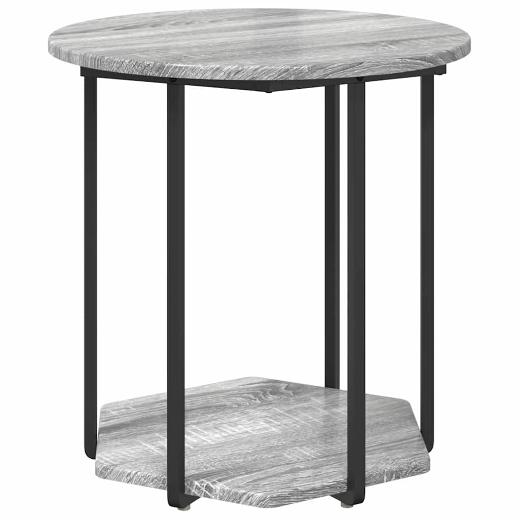 Set tavolini con lo scaffale 2 pcs Grigio