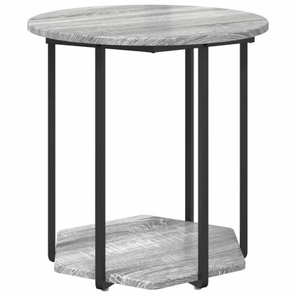 Set tavolini con lo scaffale 2 pcs Grigio