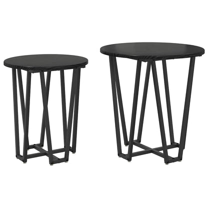 Set tavolini 2 pcs Rovere Nero