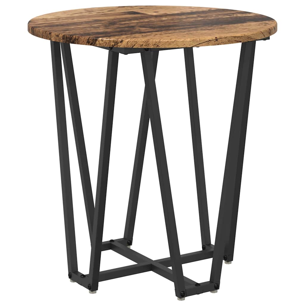 Set tavolini 2 pcs Legno Antico e Nero