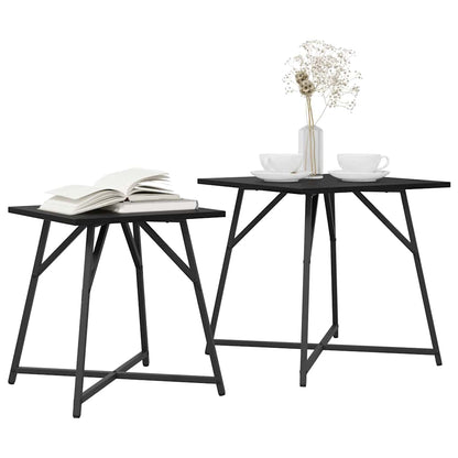 Set tavolini 2 pcs Rovere Nero