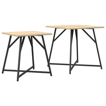 Set tavolini 2 pcs Rovere Sonoma e Nero