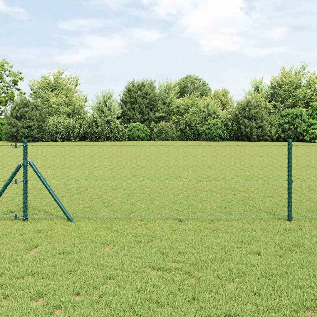 Palo della recinzione Verde 10 x 0,6 m (rete 36 mm)