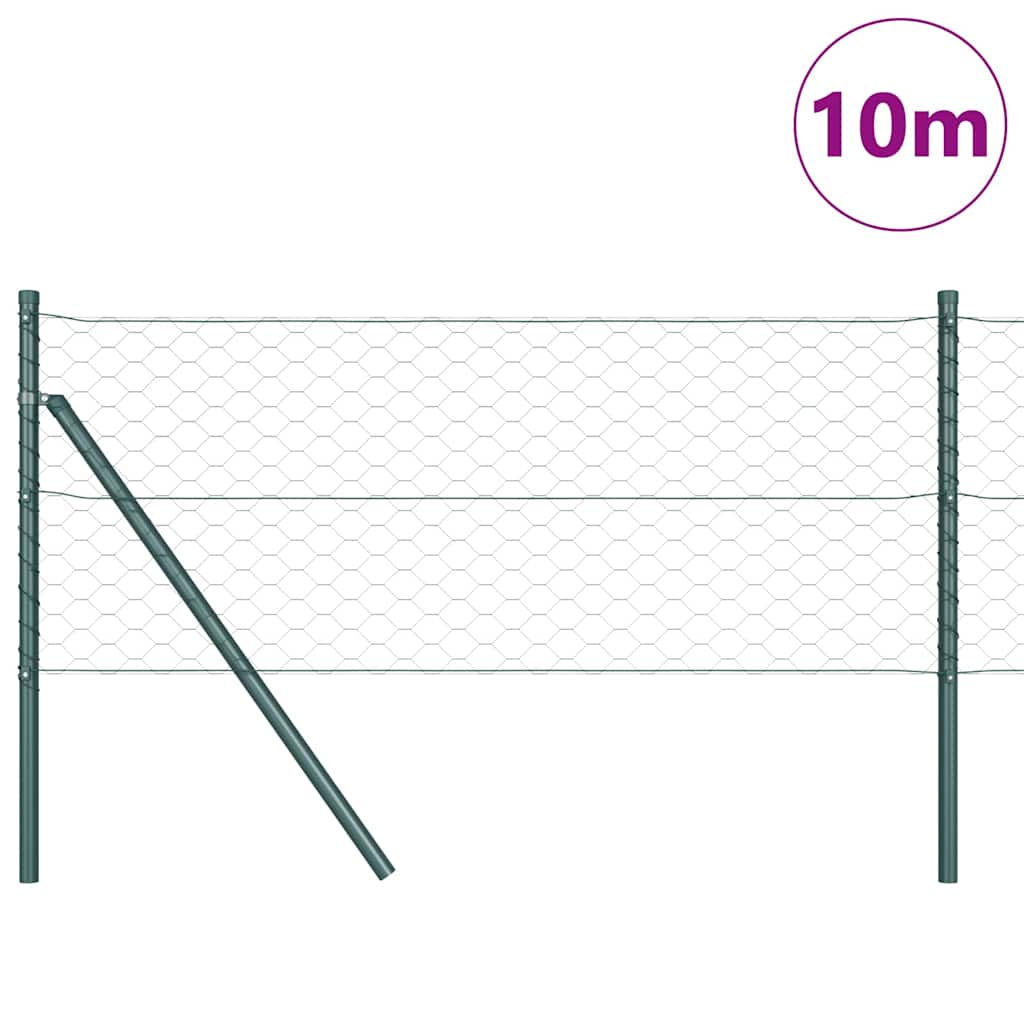 Palo della recinzione Verde 10 x 0,6 m (maglia 50 mm)