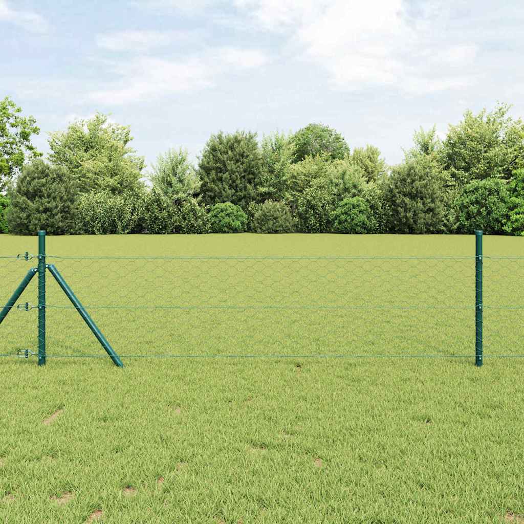 Palo della recinzione Verde 25 x 0,4 m (rete 50 mm)