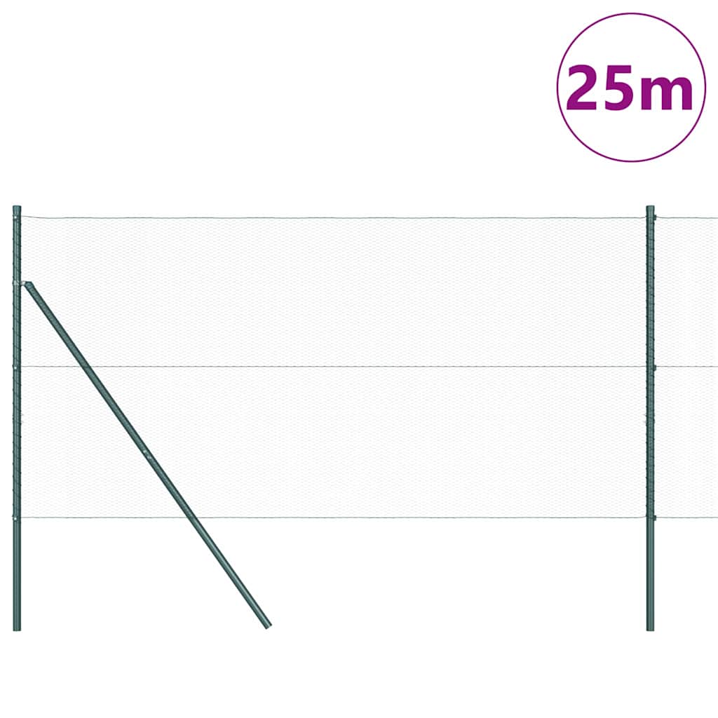 Palo della recinzione Verde 25 x 1 m (rete da 13 mm) Acciaio