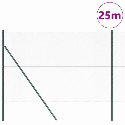 Palo della recinzione Verde 25 x 1,5 m (rete da 13 mm) Acciaio