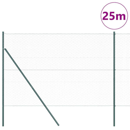 Palo della recinzione Verde 25 x 1,5 m (rete 36 mm) Acciaio